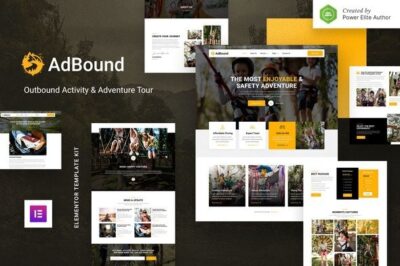 AdBound – Outbound Activity & Adventure Tour Elementor Template Kit