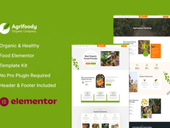 Agrifoody – Organic & Healthy Food Elementor Template Kit