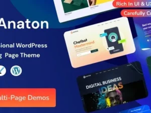 Anaton SaaS Landing Page WordPress Tema