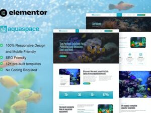 Aquaspace – Fish Aquarium & Aquascape Service Elementor Template Kit