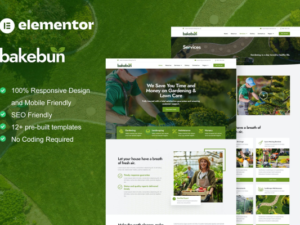 Bakebun – Landscape & Gardening Elementor Template Kit