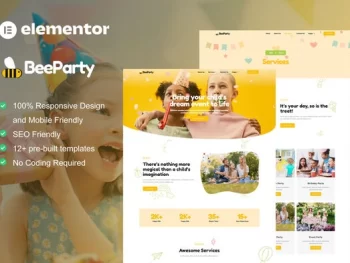 BeeParty – Kids Party Planner Elementor Template Kit