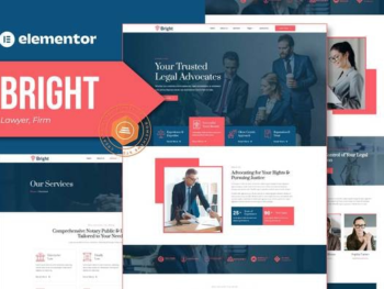 Bright – Lawyer and Firm Elementor Template Kit