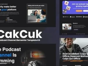 CakCuk – Podcast Channel Elementor Template Kit