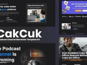 CakCuk – Podcast Channel Elementor Template Kit