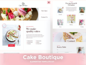 Cake Boutique – Cake Elementor Template Kit