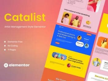 Catalist – Artist Management Elementor Template Kit