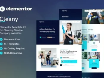 Cleany – Cleaning Service Company Elementor Template Kit