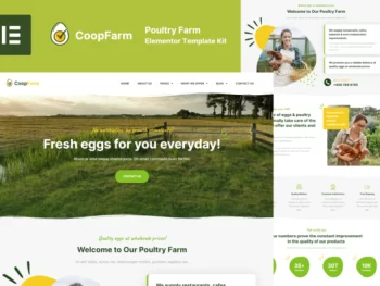 CoopFarm – Poultry Farm Elementor Pro Template Kit