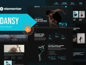 Dansy – Dance Studio Elementor Pro Template Kit