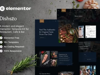 Dishszo – Restaurant & Cafe Elementor Template Kit