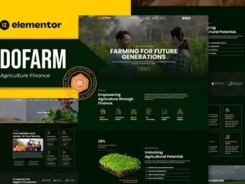 Dofarm – Agriculture Finance Elementor Pro Template Kit