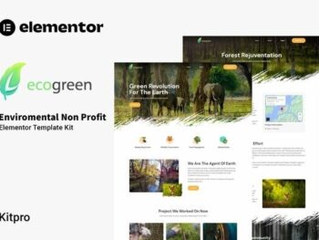 Ecogreen – Environmental Non Profit Elementor Template Kit