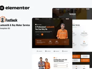 Fastlock – Locksmith & Key Maker Service Elementor Template Kit