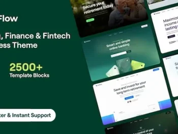 FinFlow Banking Finance Fintech WordPress Theme