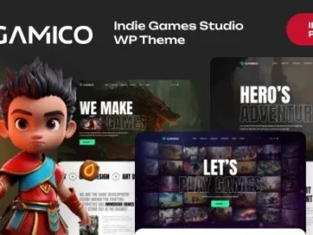 Gamico Tema WordPress Indie Games Studio