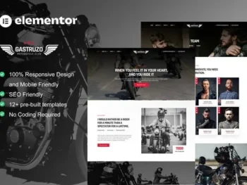 Gastruzo – Motorcycle Club Elementor Template Kit