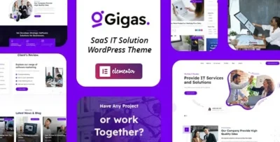 Gigas SaaS WordPress Tema