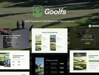 Goolfs – Golf Course & Club Elementor Template Kit