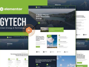 Gytech – Green Energy & Technology Elementor Pro Template Kit