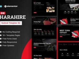 Harahire – Seafood Elementor Pro Template Kit