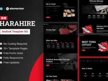 Harahire – Seafood Elementor Pro Template Kit