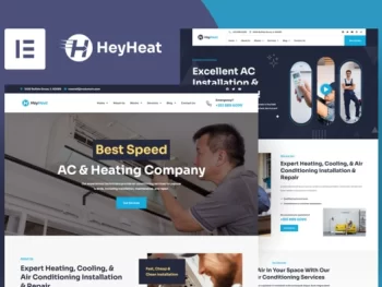 HeyHeat – Air Conditioning Services Elementor Template Kit