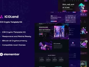 ICOLand – NFT Cryptocurrency Elementor Template Kit