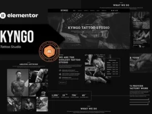 Kyngo – Tattoo Studio Elementor Template Kit