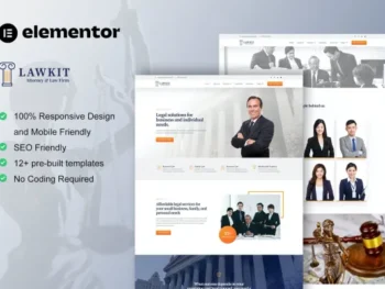 Lawkit – Attorney Law Firm Elementor Template Kit