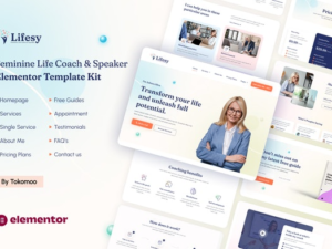 Lifesy – Feminine Life Coach & Speaker Elementor Template Kit