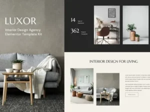 Luxor – Interior Design Agency Elementor Template Kit