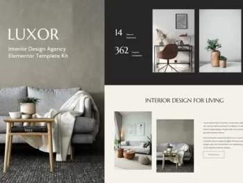 Luxor – Interior Design Agency Elementor Template Kit