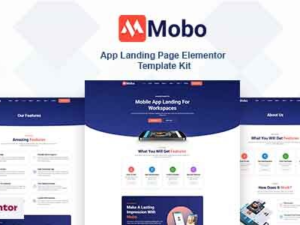 Mobo – App Landing Page Elementor Template Kit