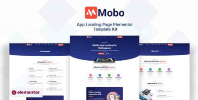 Mobo – App Landing Page Elementor Template Kit
