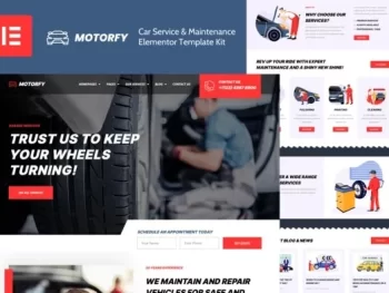Motorfy – Car Service & Maintenance Elementor Template Kit