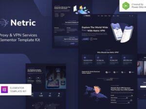 Netric – Proxy & VPN Services Elementor Template Kit