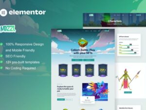 Nozzle – Game NFT Elementor Pro Template Kit