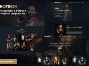 Photogen – Photography & Portfolio Elementor Template Kit