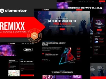Remixx – Dj Course & Community Elementor Template Kit