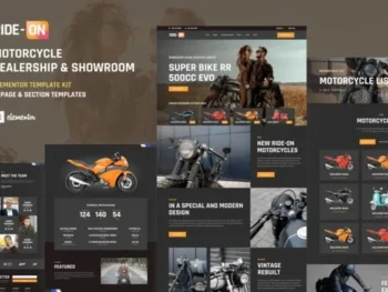 Ride ON – Motorcycle Dealership WordPress Elementor Template Kit