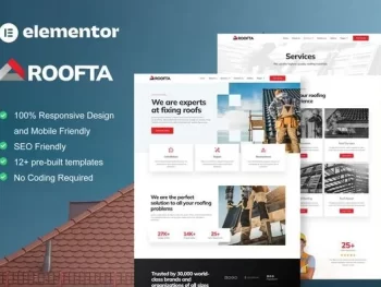 Roofta – Roofing Services Elementor Template Kit