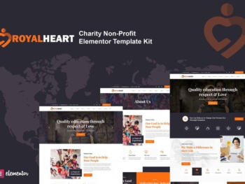 Royalheart – Nonprofit Charity Elementor Template Kit