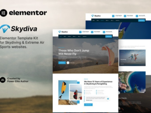 Skydiva – Skydiving & Extreme Air Sports Elementor Template Kit