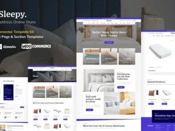 Sleepy – Mattress & Bedding Online Store Elementor Pro Template Kit
