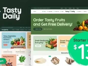 Tasty Daily Grocery Store Food WooCommerce Theme