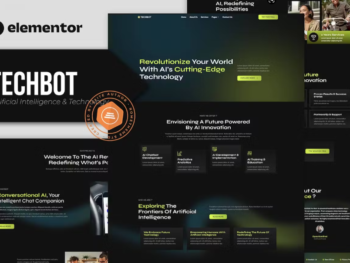Techbot – Artificial Intelligence & Technology Services Elementor Template Kit