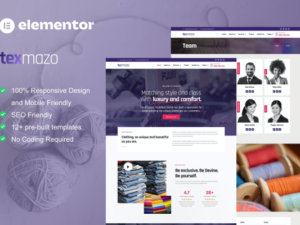 Texmazo – Textile & Garment Industry Elementor Template Kit