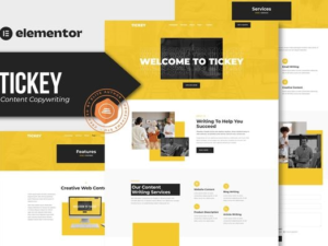 Tickey – Content Copywriting Services Elementor Template Kit