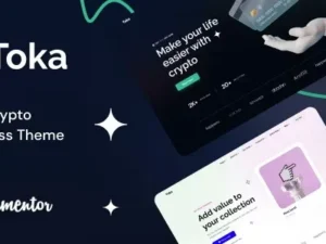 Toka NFT Crypto WordPress Tema